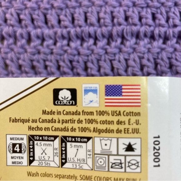 Handmade dishcloths set of 2 purple - Picture 6 of 8